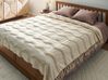 Blanket KHARI Cotton 200 x 200 cm Light Beige