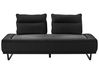 Sofa 3 Seater FAXEN Fabric Black