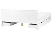 Bed with 4 Drawers SABRAN Pine Wood White 180 x 200 cm (EU Super King)_1061339