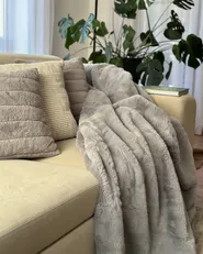Blanket CHAAB 200 x 220 cm Light Grey_894463