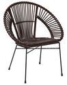 Dining Chair SARITA Rattan Dark Brown