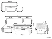 Ulkosohvaryhmä pöydällä 4-istuttava CREMONA Akaasia Vaaleanruskea/luonnonvalkoinen Oikea_892105
