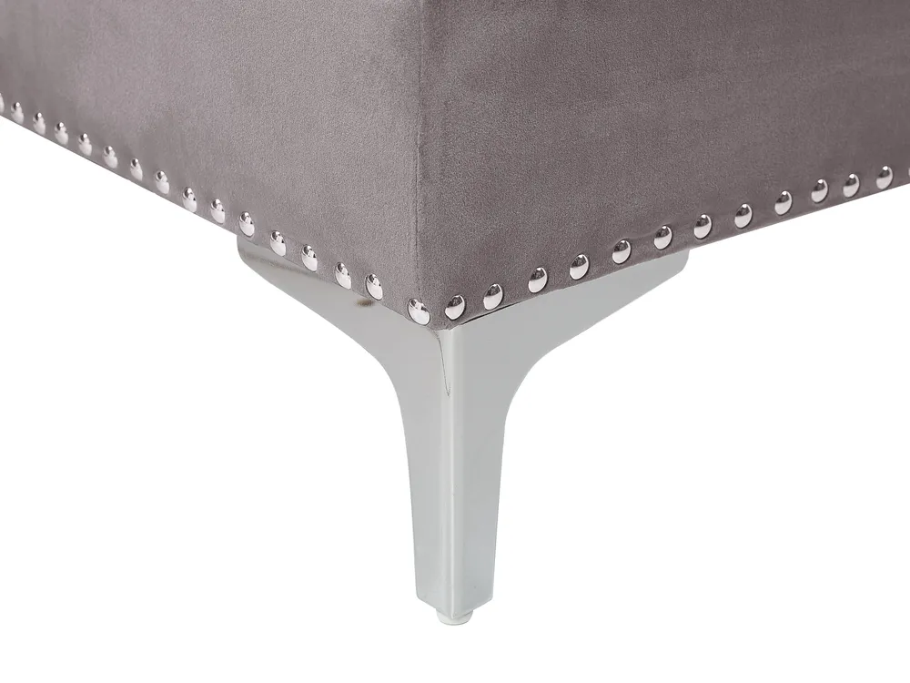 Corner Sofa 3 Seater FLEN Velvet Grey Right Hand_784554