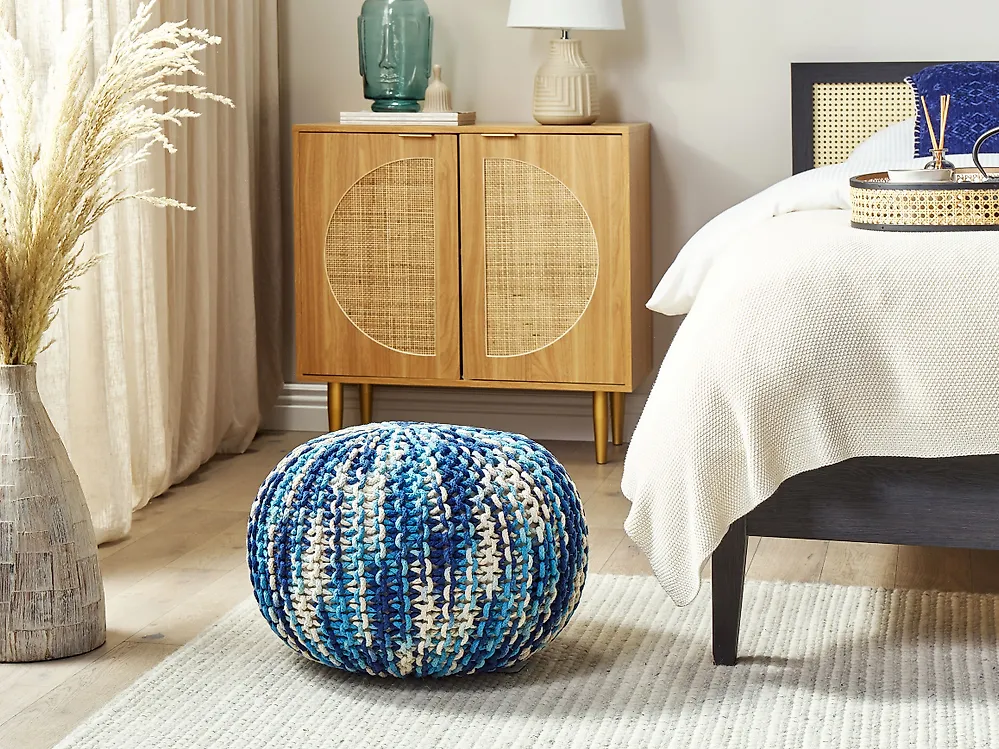 Pouffe CONRAD Cotton Blue_1180060