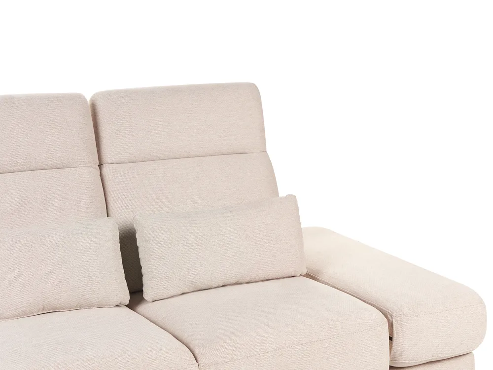 Sofa 3 Seater IKAST Fabric Light Beige_971275