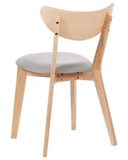 Set of 2 Dining Chairs ERIE Wood Light Brown/ Grey_869140