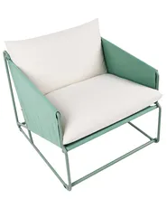 Garden Chair with Cushion PONTE Metal Green_1013894