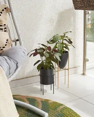 Elevated Plant Pot MILEA 16 cm Metal Black_804716