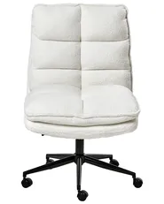 Kontorsstol ADDISON Bouclé Vit_998631