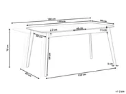 Extending Dining Table MADOX Dark Walnut 150/190 cm 90 cm_792712