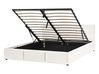 Ottoman Bed BOUSSE Fabric Off-White 140 x 200 cm (EU Double)