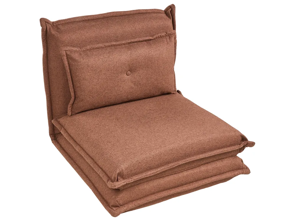 Single Sofa Bed DELLEN Fabric Brown_1031440