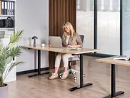 Electric Adjustable Standing Desk DESTINAS 180 cm 72 cm Black/ Light Brown_1000480