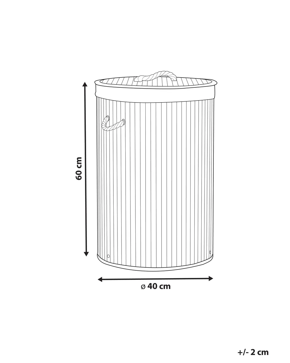 Pyykkikori SANNAR Bambu Tummanruskea 75 L_850088