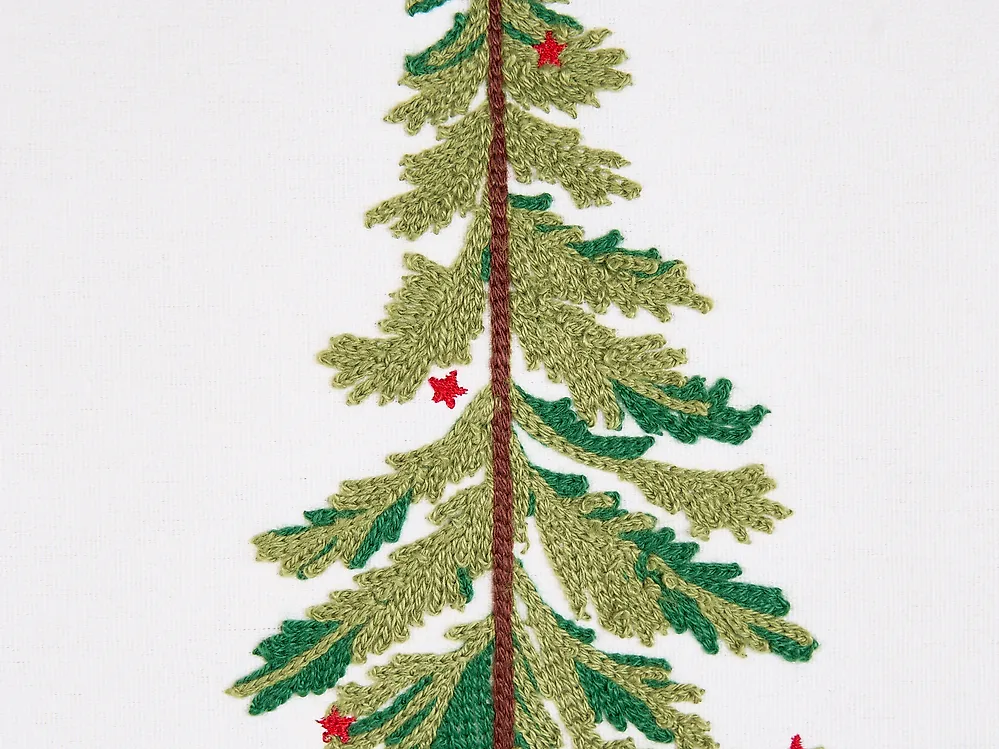 Koristetyynysetti 3 kpl ZIVEN 30 x 50 cm 45 x 45 cm Puuvilla Valkoinen Joulukuvio_1164564