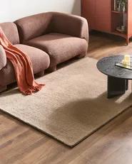 Shaggy Rug DEMRE Sand Beige 140 x 200 cm_1076930
