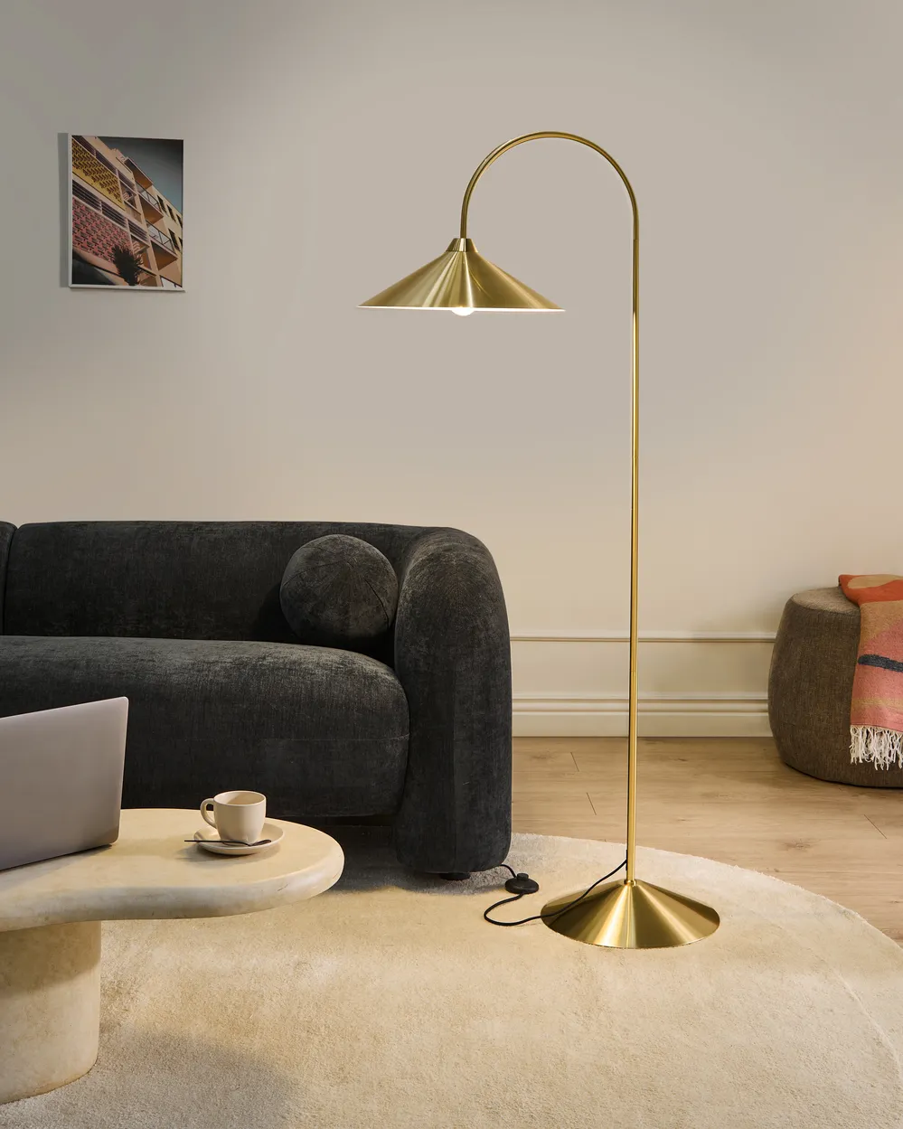 Floor Lamp SAVEGRE Metal Gold