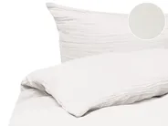 Påslakanset SUMNER 150 x 200 cm Bomullsmuslin Off-White_1060204