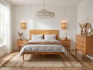 Bed Pine Wood FLAVIGNAC 140 x 200 cm (EU Double) Light Brown_1118342
