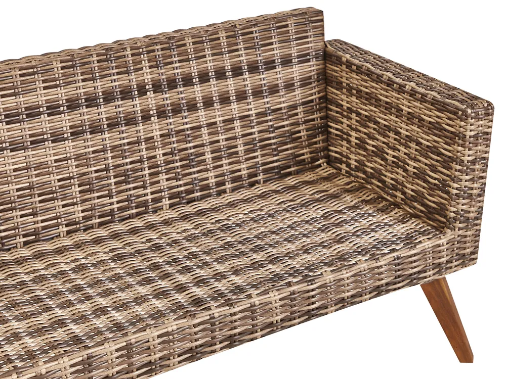 Garden Lounge Set with Table 5 Seater VITTORIA XL PE Rattan Olive Green_928573