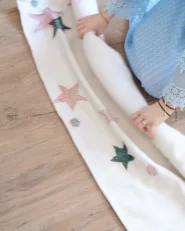 Kids Rug ALPOUD White 140 x 200 cm Cotton_997259