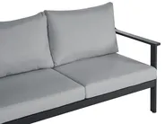 Garden Sofa 3 Seater KIATO Metal Dark Grey_934624