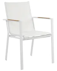 Set of 6 Garden Chairs BUSSETO Metal White_922747