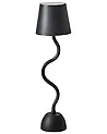 Trådlös LED-bordslampa VOUGA med dimmer Metall Svart