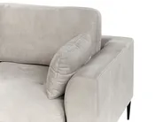 Corner Sofa 3 Seater FLAM Velvet Grey Right Hand_878007