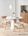 Set of 2 Dining Chairs HOPKINS Wood Light Brown