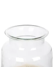 Flower Vase BHATURE 30 cm Glass Multicolour_830424