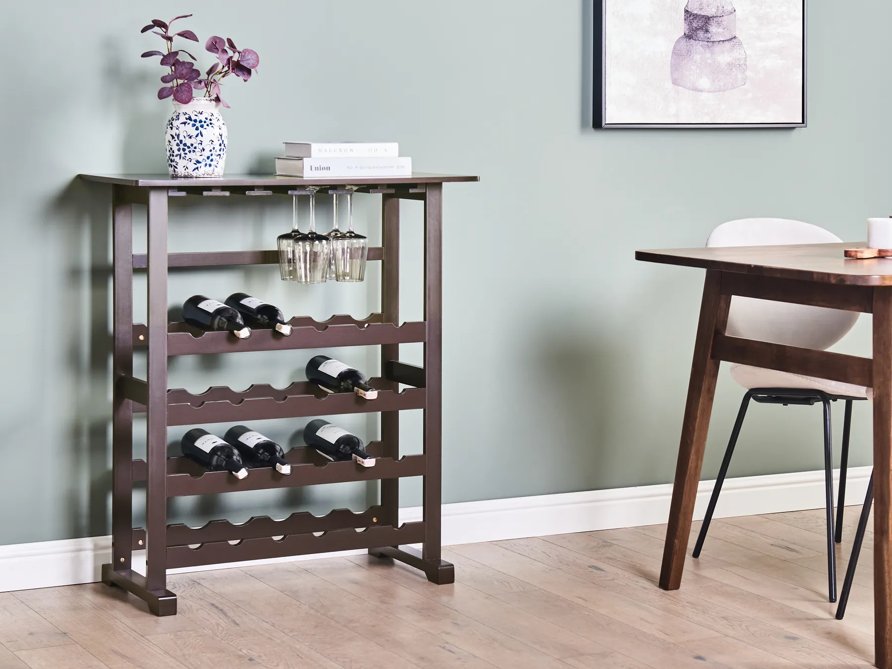 Wine Rack ROWLEY Dark Brown_963053
