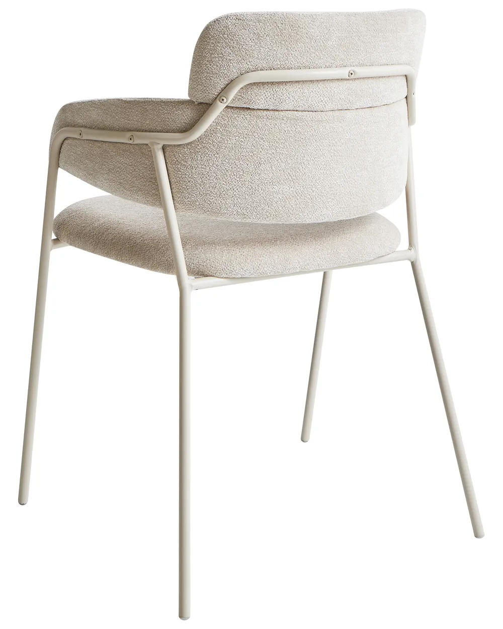 Set of 2 Dining Chairs PAONIA Chenille Light Beige_968292