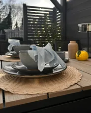 Set med 4 skålar JUNIPER Stengods Ljusblå_981742