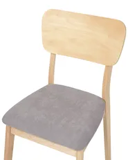 Set of 2 Dining Chairs MINIER Wood Light Brown/ Grey_926518