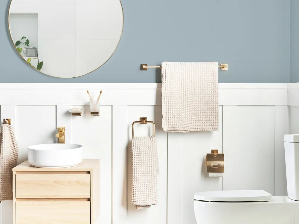 6-Piece Bathroom Hardware Set UVITA with Towel Bars and Hooks Gold_1080426
