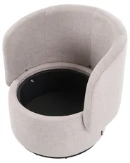Swivel Armchair HORSENS with Storage Fabric Beige_1063310