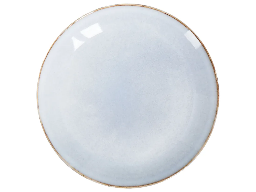 Set of 4 Side Plates JUNIPER Stoneware Light Blue_957439