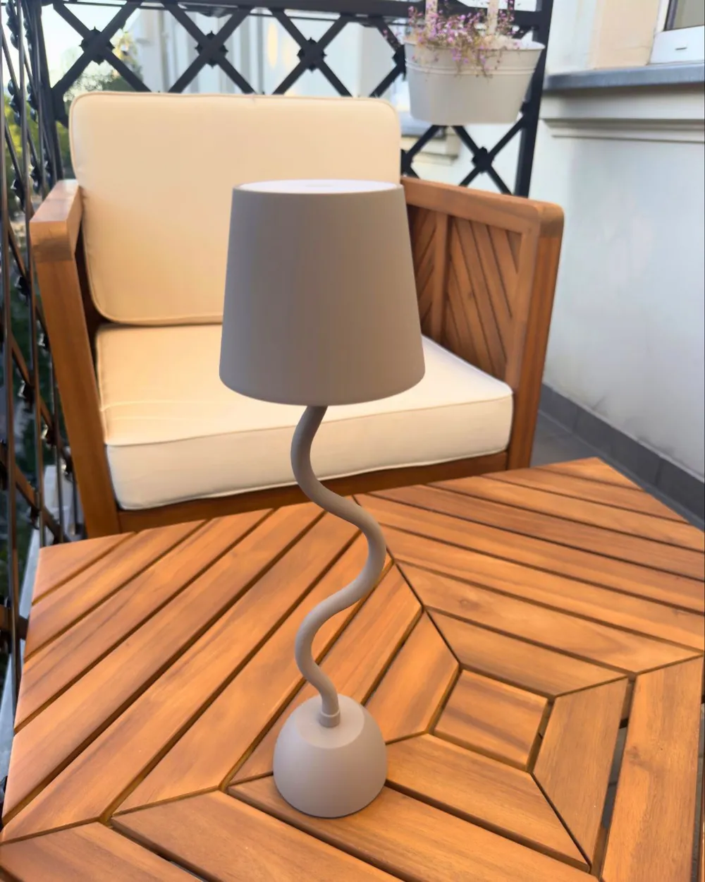 Wireless LED Table Lamp VOUGA with Dimmer Metal Beige_1018265