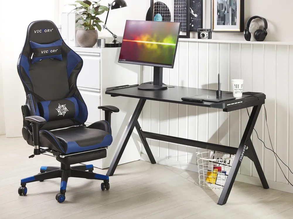 Gaming Desk DANVERS 120 cm 60 cm RGB LED Black_795334