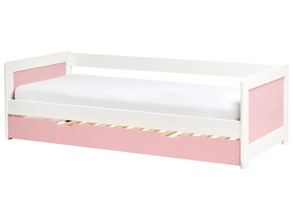 Utdragbar säng Furu GRAVELINES 90 x 200 cm Rosa_1004438