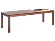 Extending Dining Table MADURA Dark Ash Wood 160/240 cm 90 cm_965480