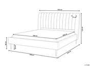 Bed Velvet MARVILLE 180 x 200 cm (EU Super King) Grey_765480
