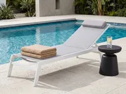 Sun Lounger CATANIA Reclining Metal Grey_741367
