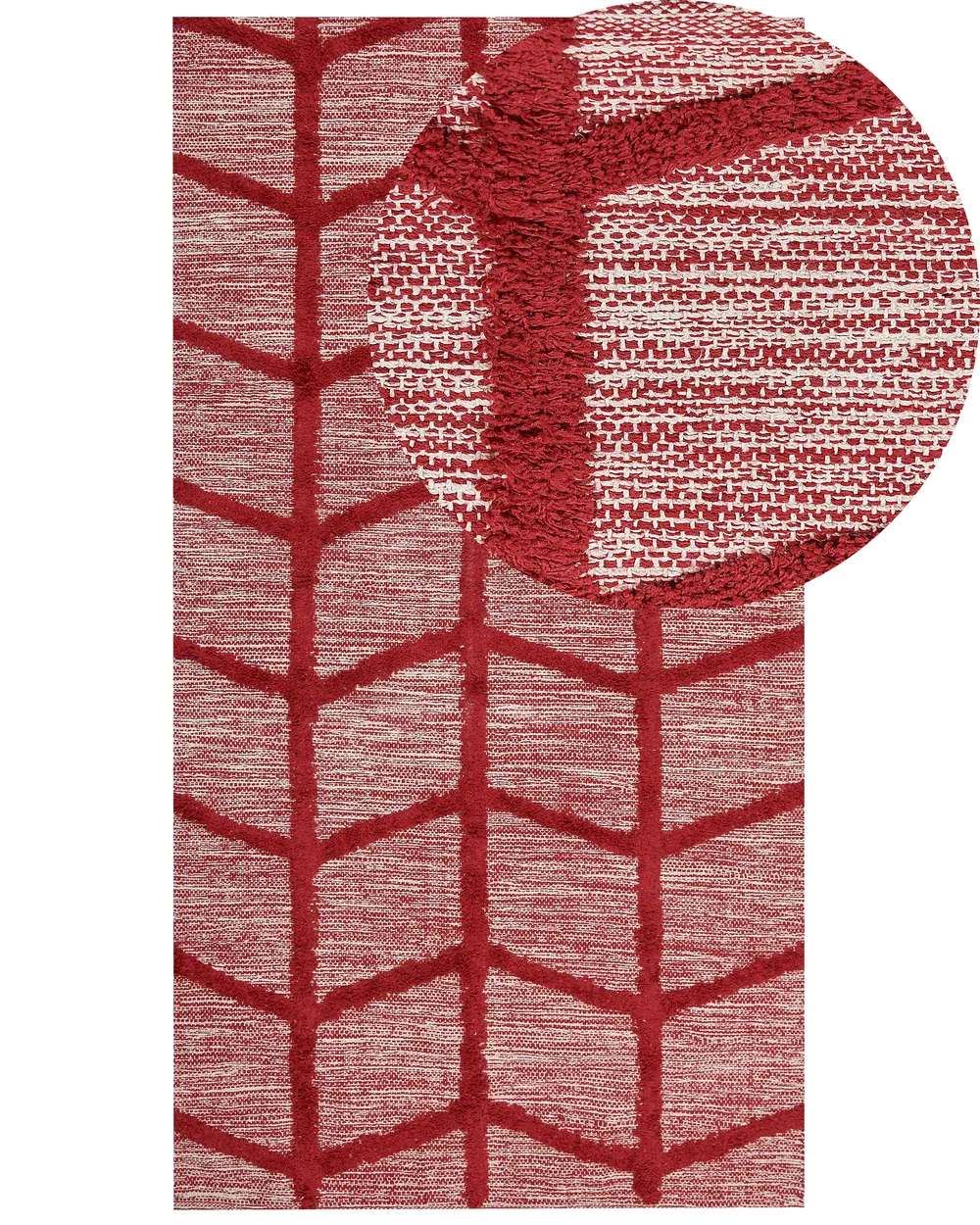 Rug SIVAS Red 80 x 150 cm Cotton