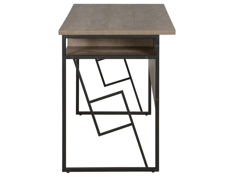 Home Office Desk FORRES 120 cm 60 cm Brown/ Black_725963