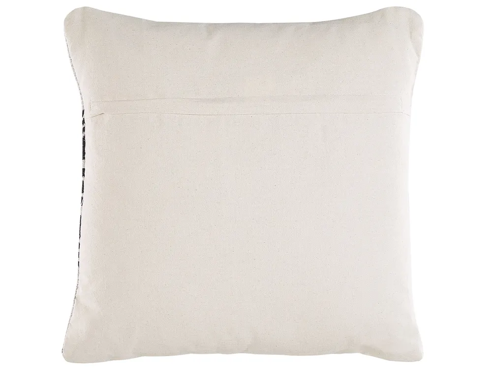 Set med 2 prydnadskuddar SALIZAR 45 x 45 cm Bomull Svart Geometriskt tryck_802260