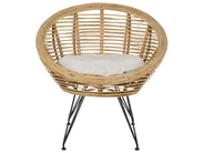 Garden Lounge Set with Table 3 Seater MARATEA/CESENATICO Rattan Natural_878544