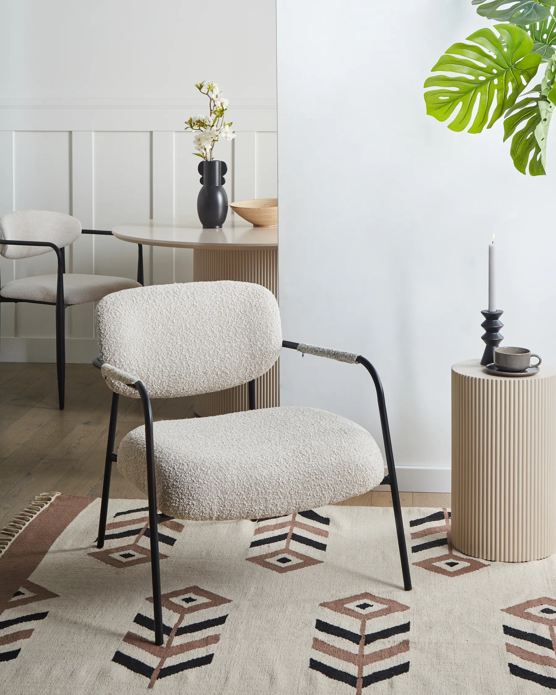 Armchair AUSVIKA Fabric Light Beige_991923