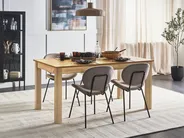 Extending Dining Table MADURA Natural Ash Wood 160/240 cm 90 cm_897134